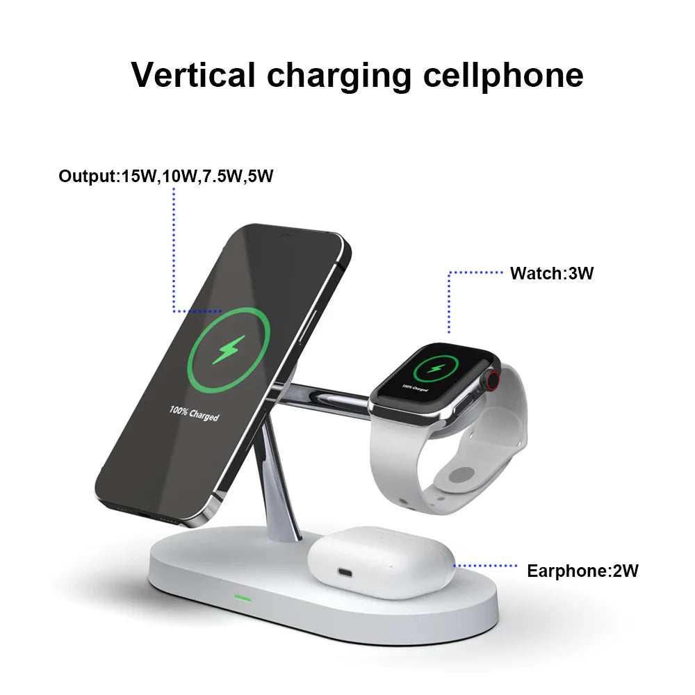 Support de chargeur sans fil 3 en 1, station de charge rapide