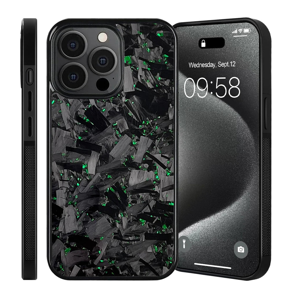 Coques Magsafe pour iPhone, véritable fibre de carbone forgée