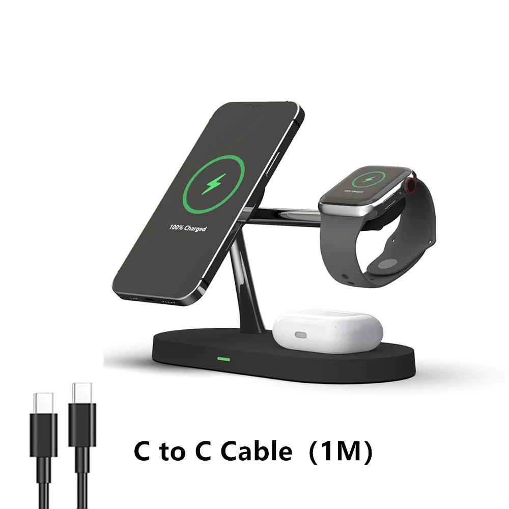 Support de chargeur sans fil 3 en 1, station de charge rapide