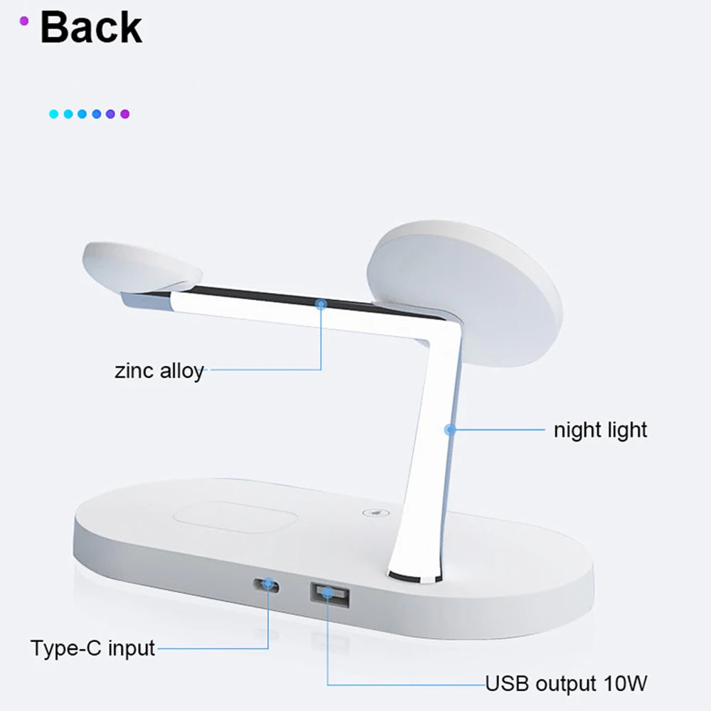 Support de chargeur sans fil 3 en 1, station de charge rapide