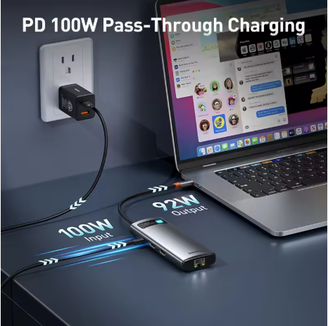 USB C HUB vers HDMI, adaptateur VGA USB 3.0 9
