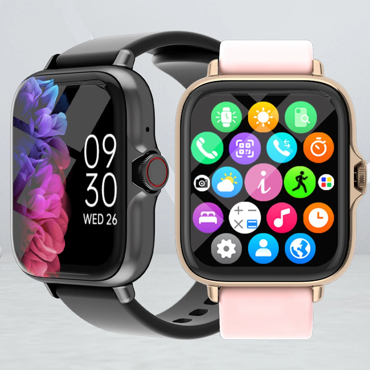 Montre intelligente étanche avec podomètre pour iPhone et Android